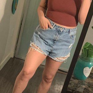 Topshop Moto Mom Jean Shorts
